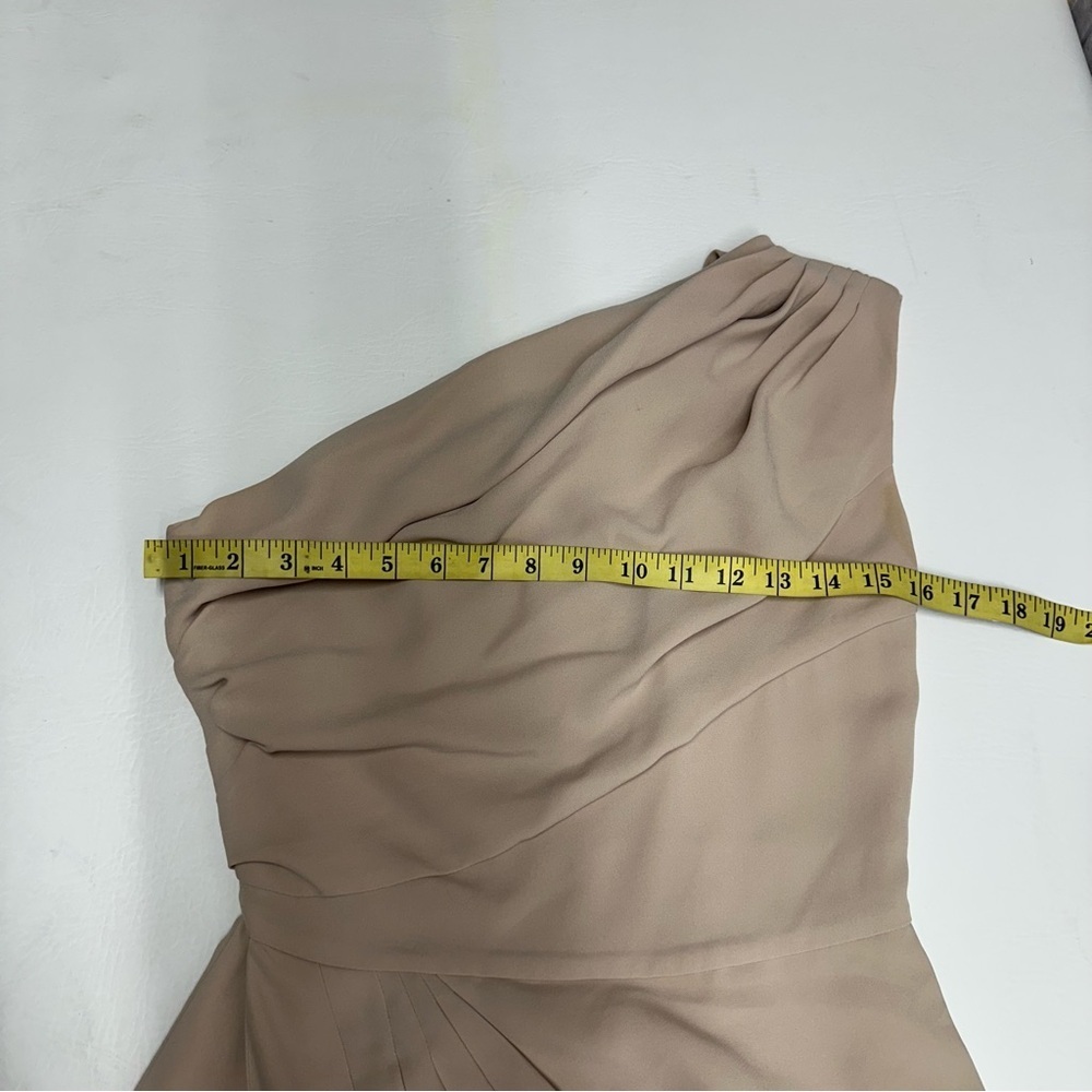 MaxMara One-Shoulder Beige Dress size 4 silk - Picture 4 of 10
